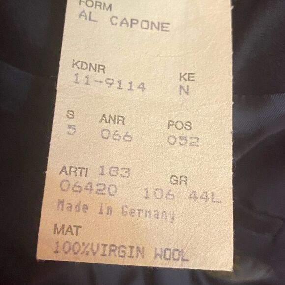 Hugo Boss Blazer Al Capone 100% virgin wool 44L Black Wool Blend Suit Coat - Picture 7 of 10